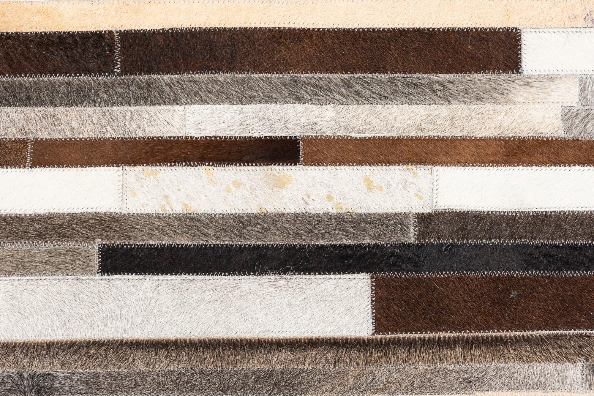 5' x 7' 9 Cowhide Leather Rug