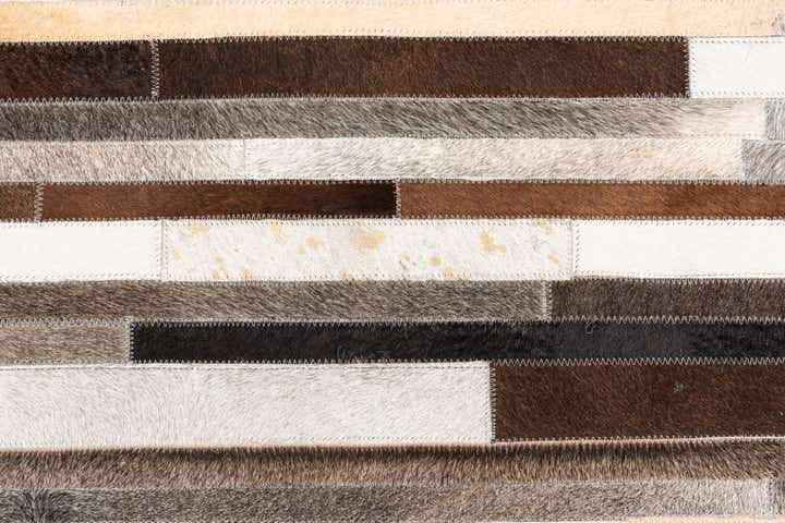 5' x 7' 9 Cowhide Leather Rug