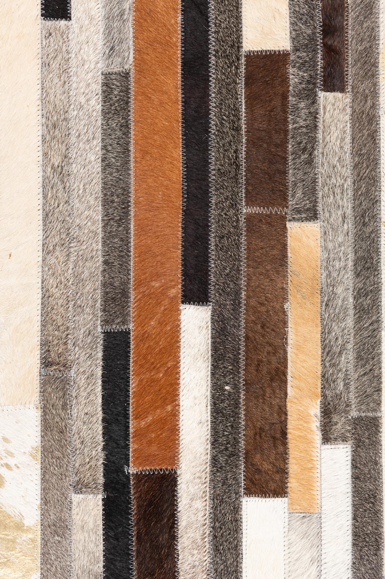 5' x 7' 9 Cowhide Leather Rug