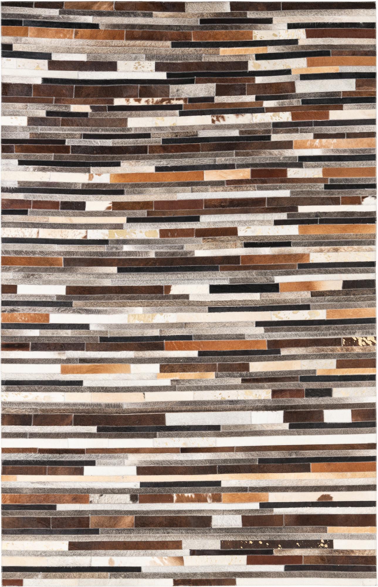 5' x 7' 9 Cowhide Leather Rug