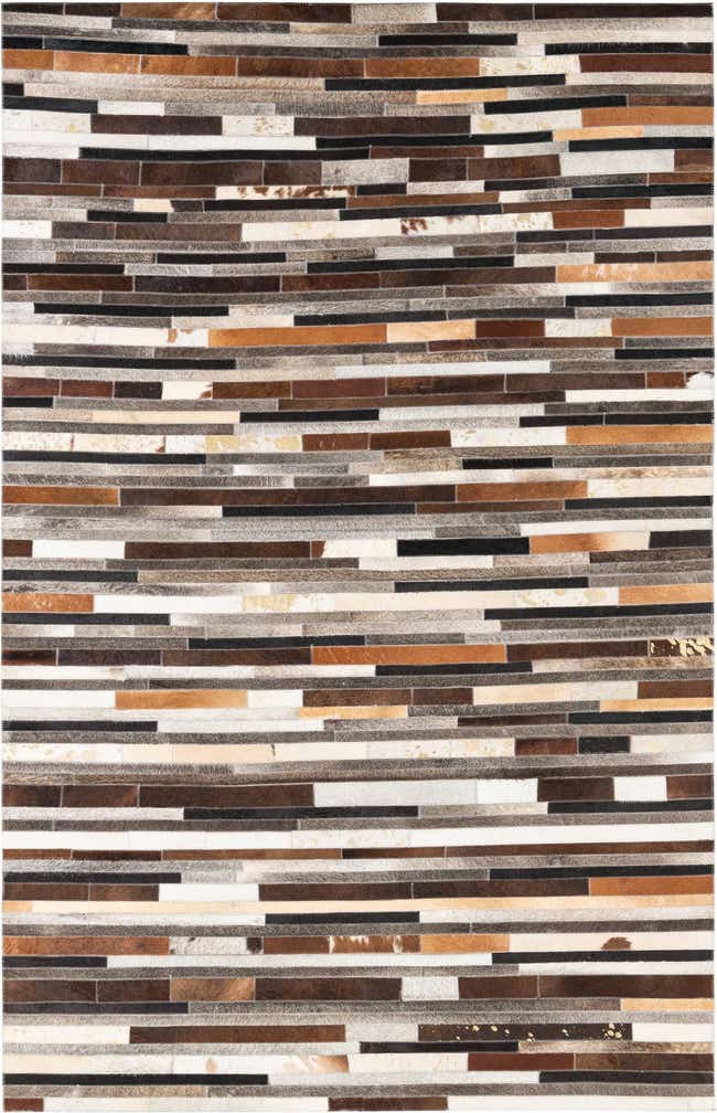 5' x 7' 9 Cowhide Leather Rug