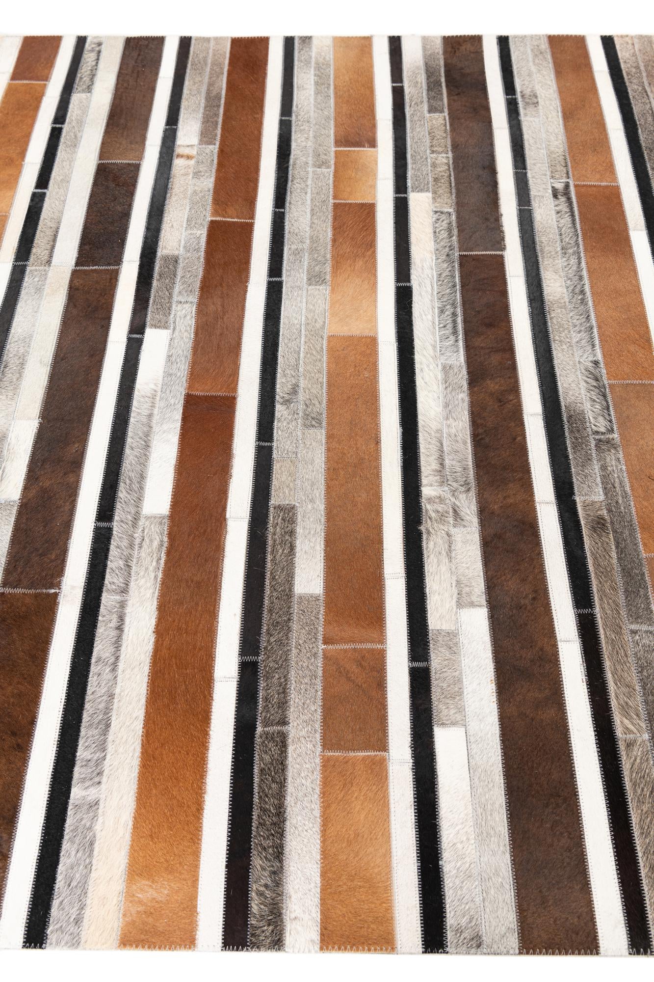 5' x 8' Cowhide Leather Rug