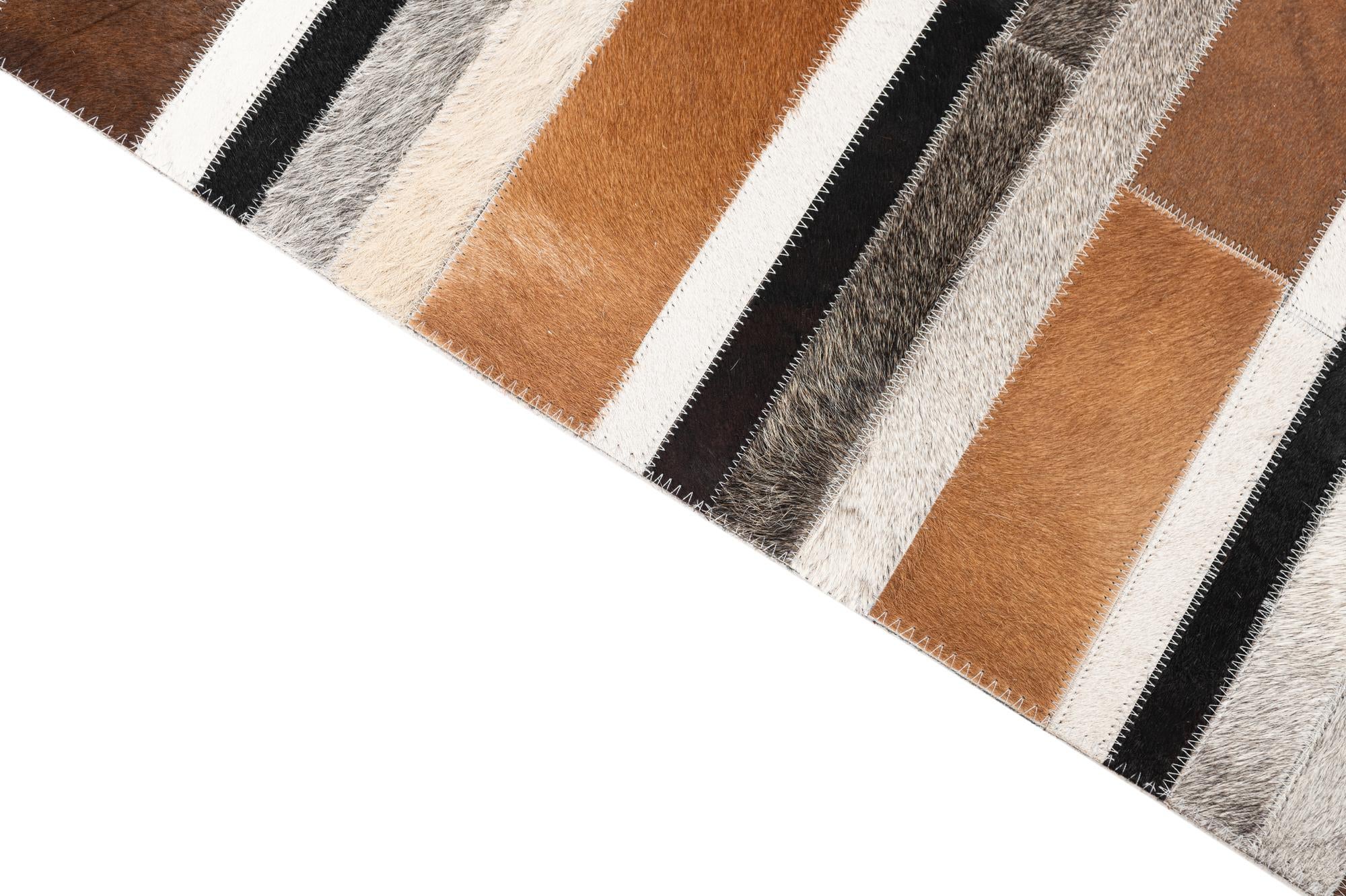 5' x 8' Cowhide Leather Rug