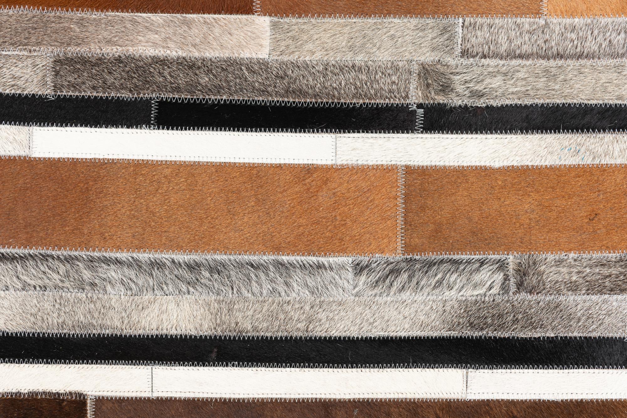 5' x 8' Cowhide Leather Rug