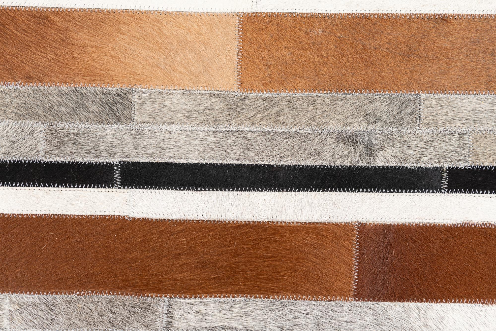 5' x 8' Cowhide Leather Rug