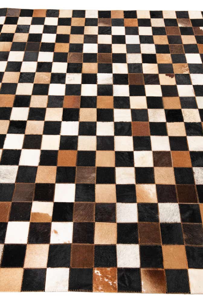 5' x 8' Cowhide Leather Rug