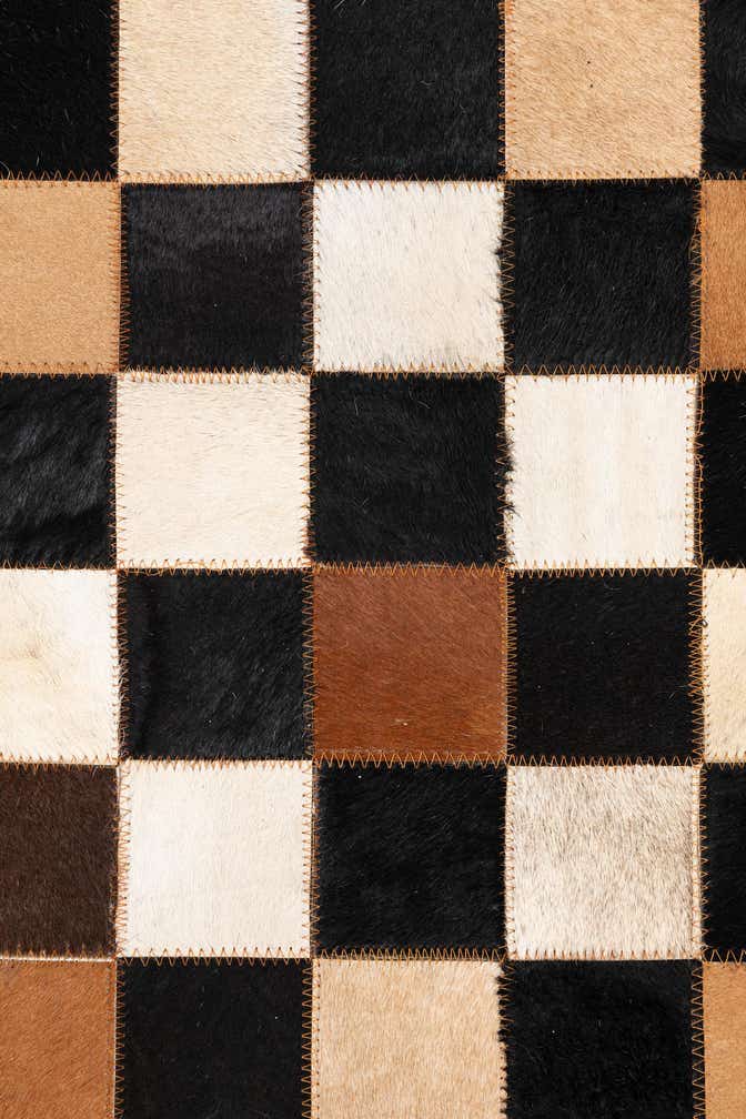 5' x 8' Cowhide Leather Rug