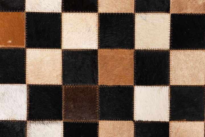 5' x 8' Cowhide Leather Rug