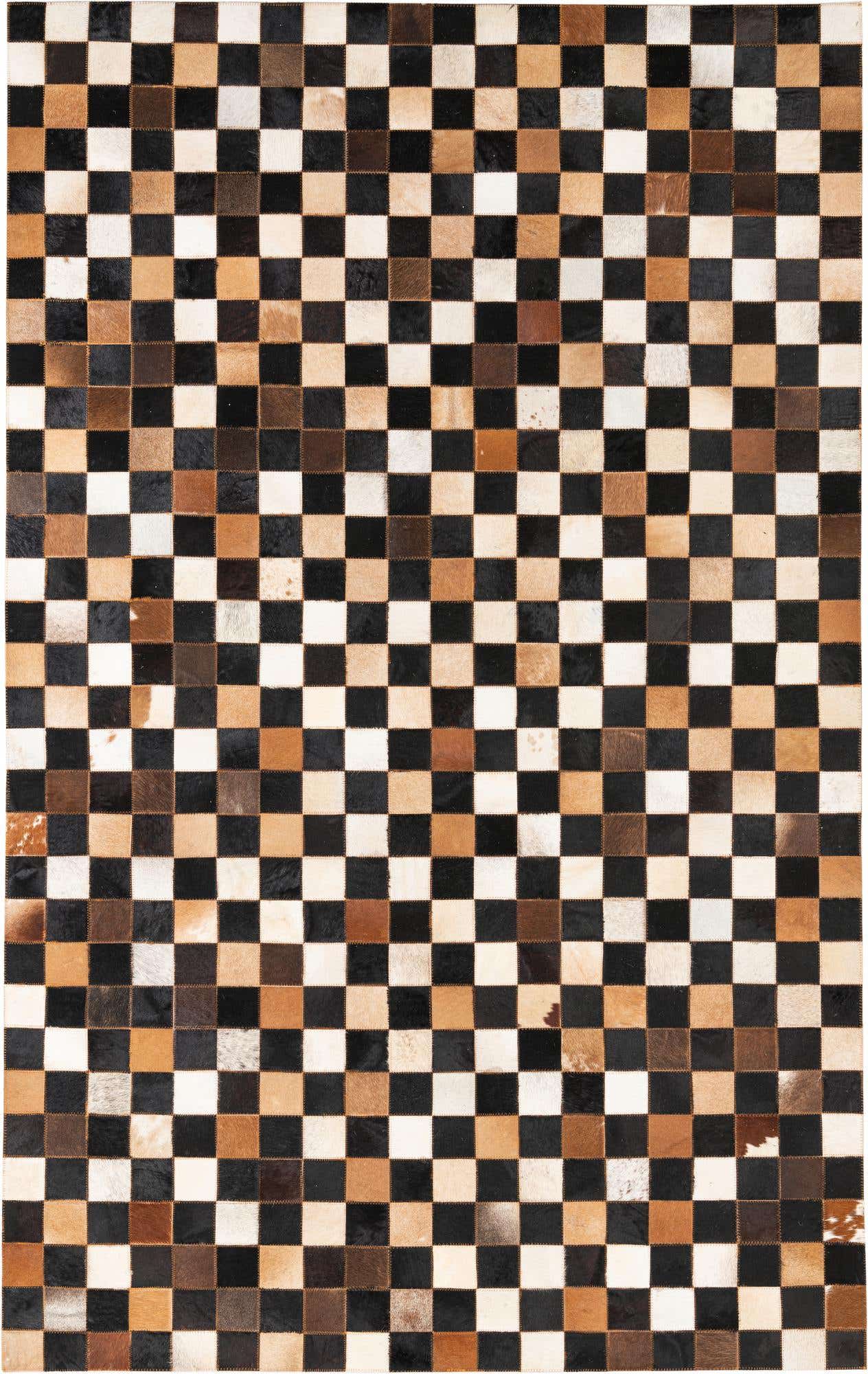 5' x 8' Cowhide Leather Rug