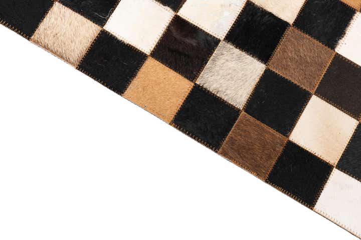 5' x 8' Cowhide Leather Rug