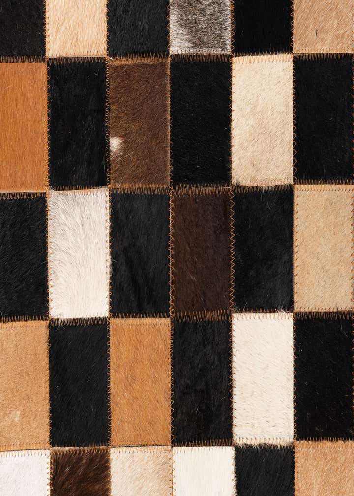 5' x 8' Cowhide Leather Rug