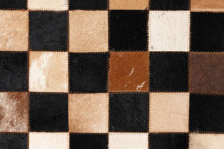 5' x 8' Cowhide Leather Rug