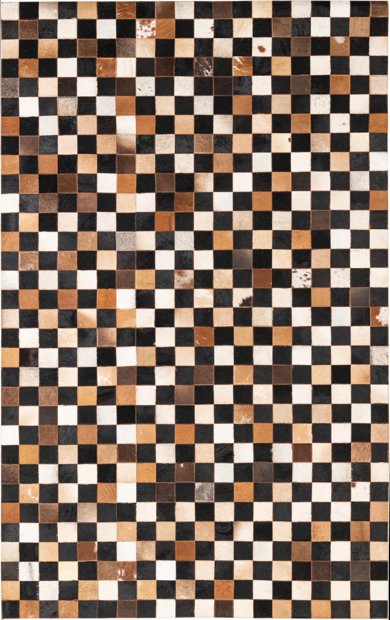 5' x 8' Cowhide Leather Rug