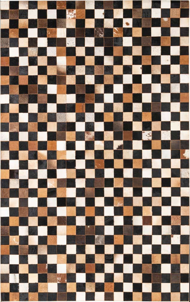 5' x 8' Cowhide Leather Rug