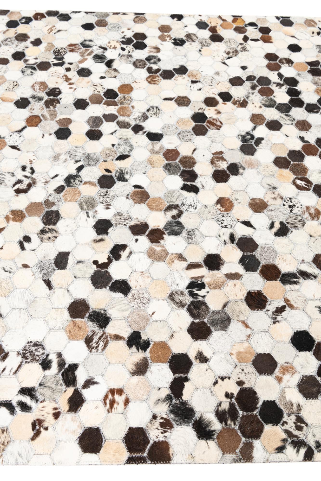 5' x 8' Cowhide Leather Rug