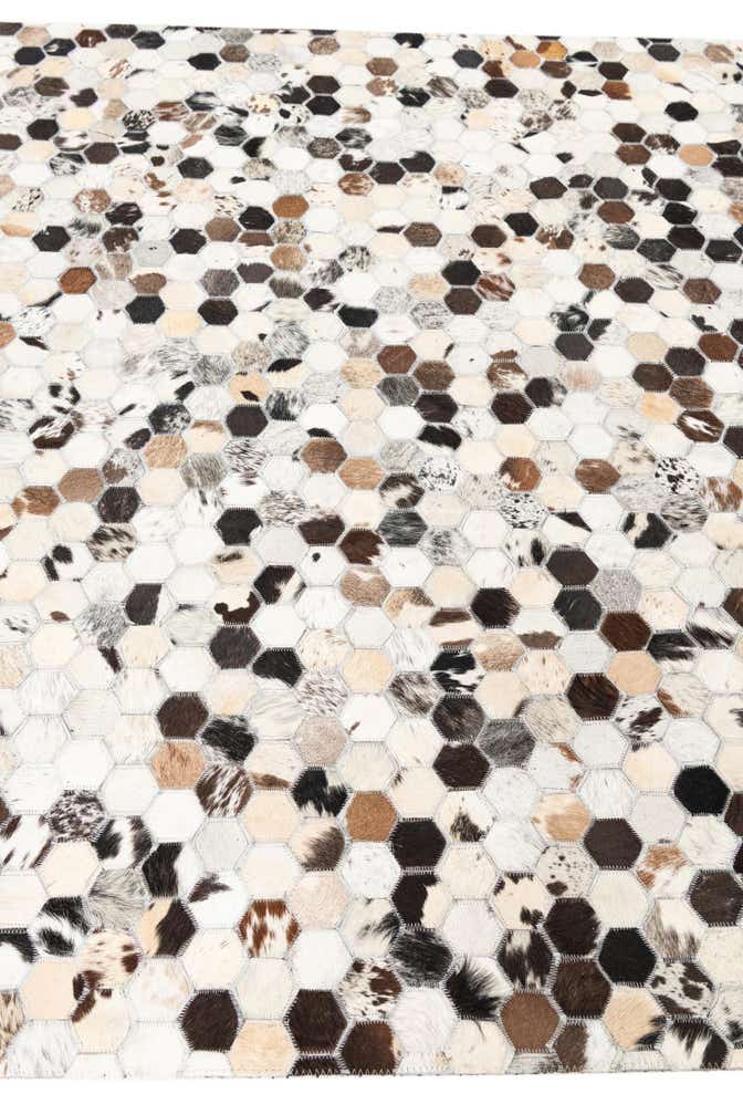 5' x 8' Cowhide Leather Rug