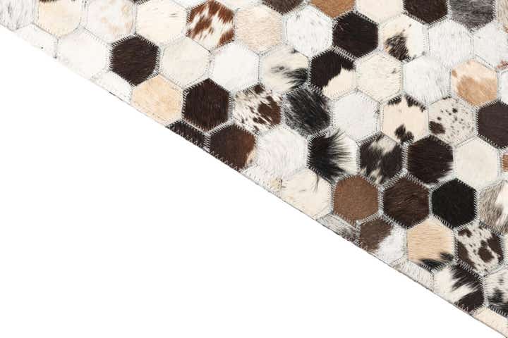 5' x 8' Cowhide Leather Rug