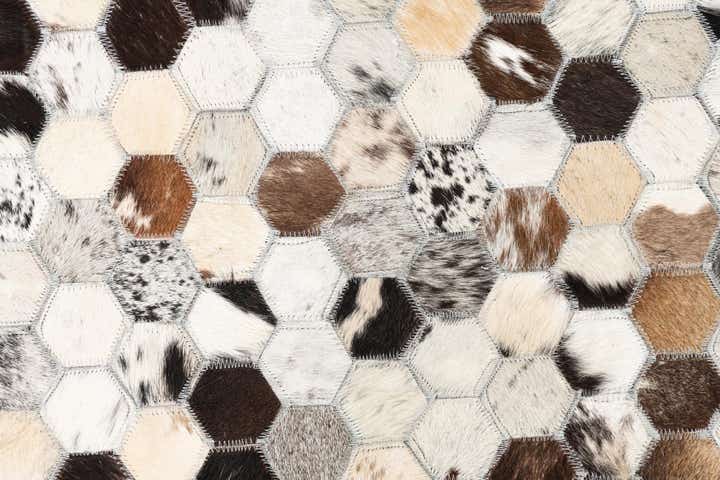5' x 8' Cowhide Leather Rug