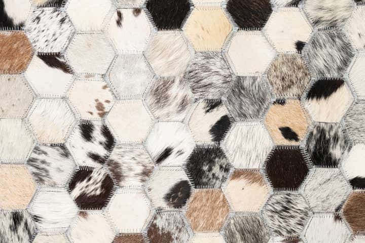 5' x 8' Cowhide Leather Rug