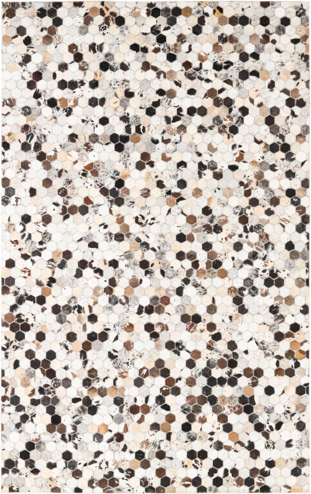 5' x 8' Cowhide Leather Rug