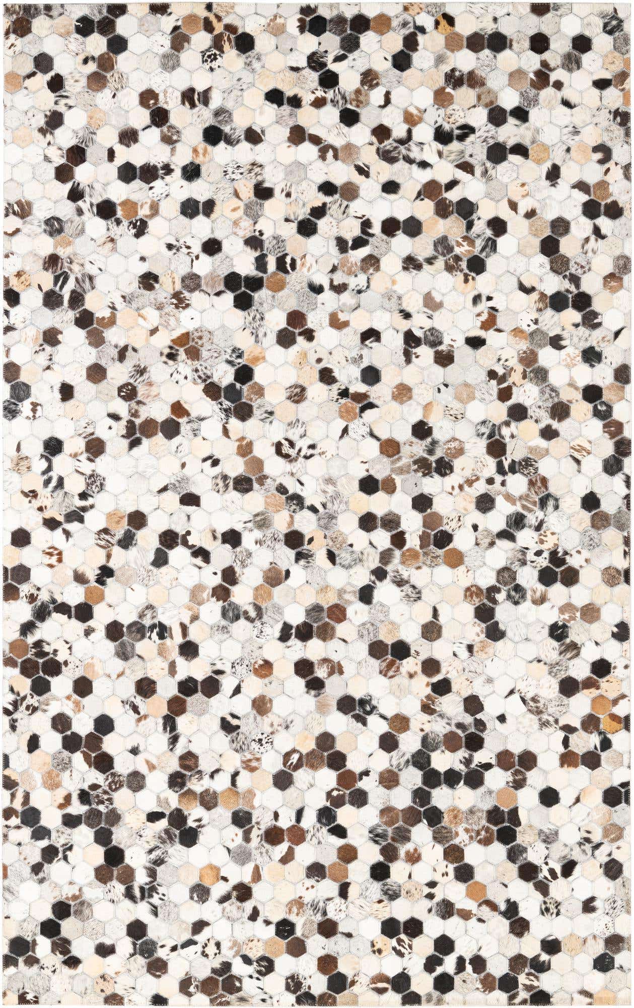 5' x 8' Cowhide Leather Rug