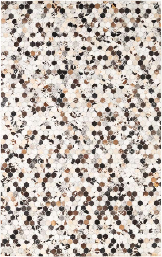 5' x 8' Cowhide Leather Rug