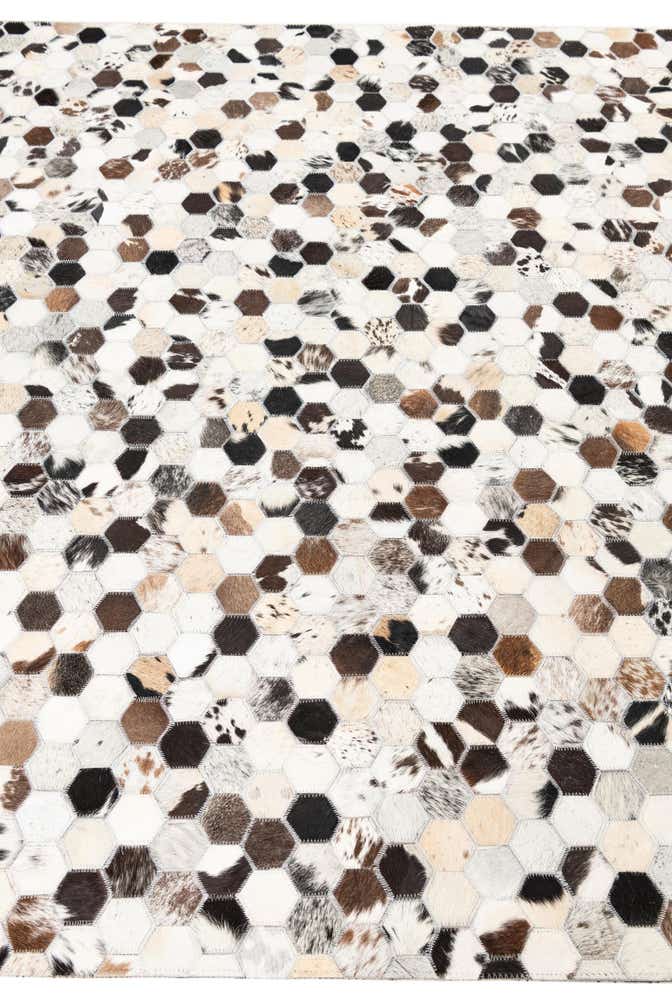 5' x 8' Cowhide Leather Rug