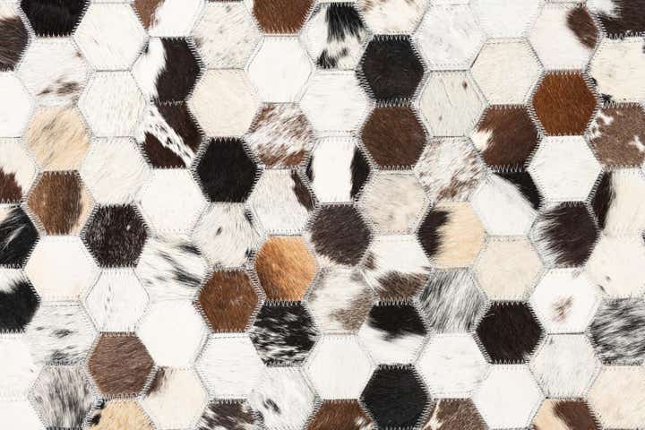 5' x 8' Cowhide Leather Rug