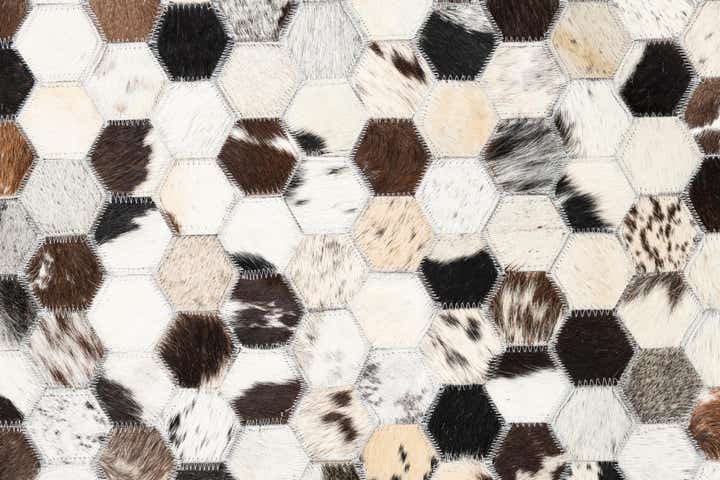 5' x 8' Cowhide Leather Rug