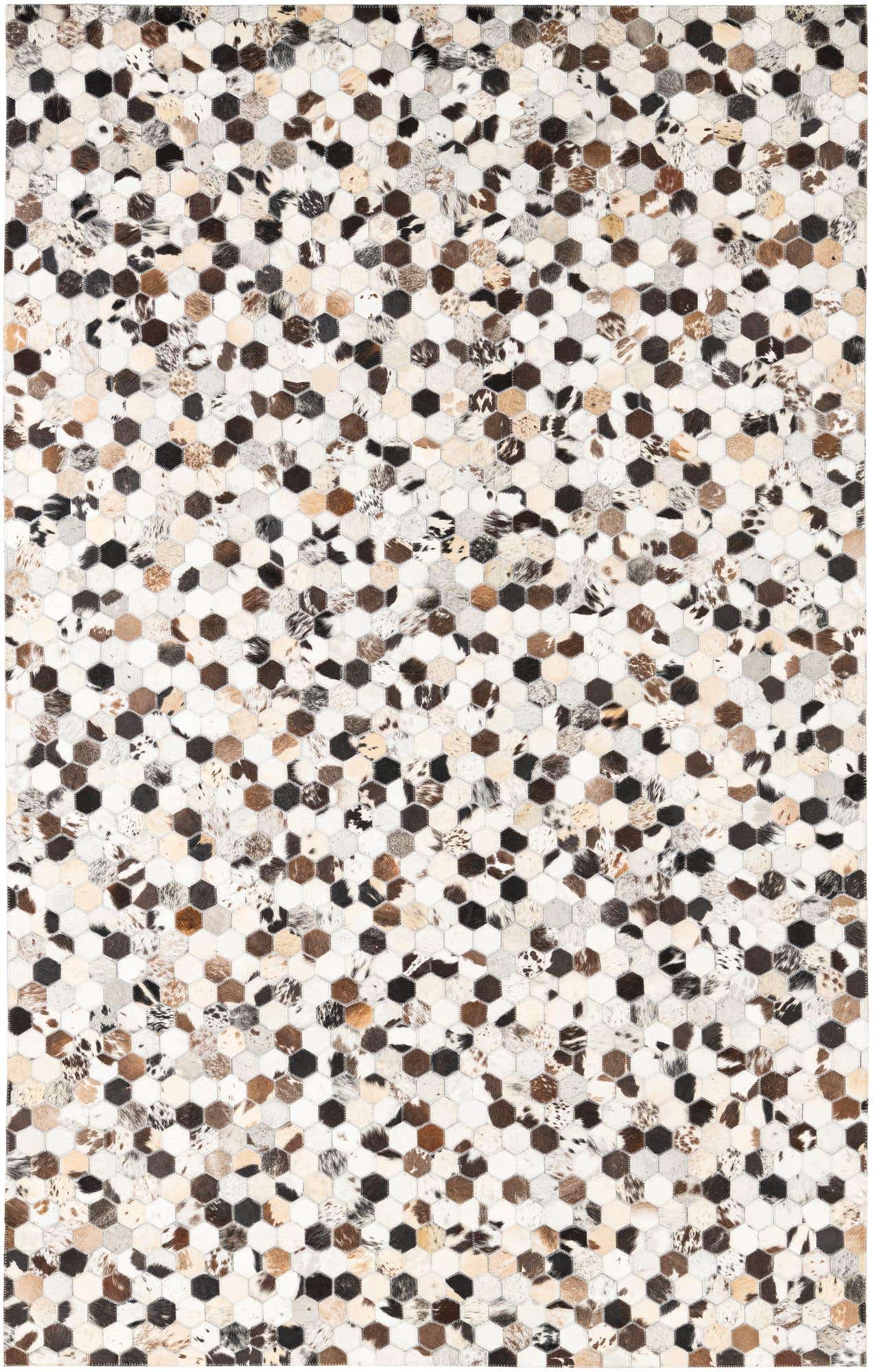 5' x 8' Cowhide Leather Rug