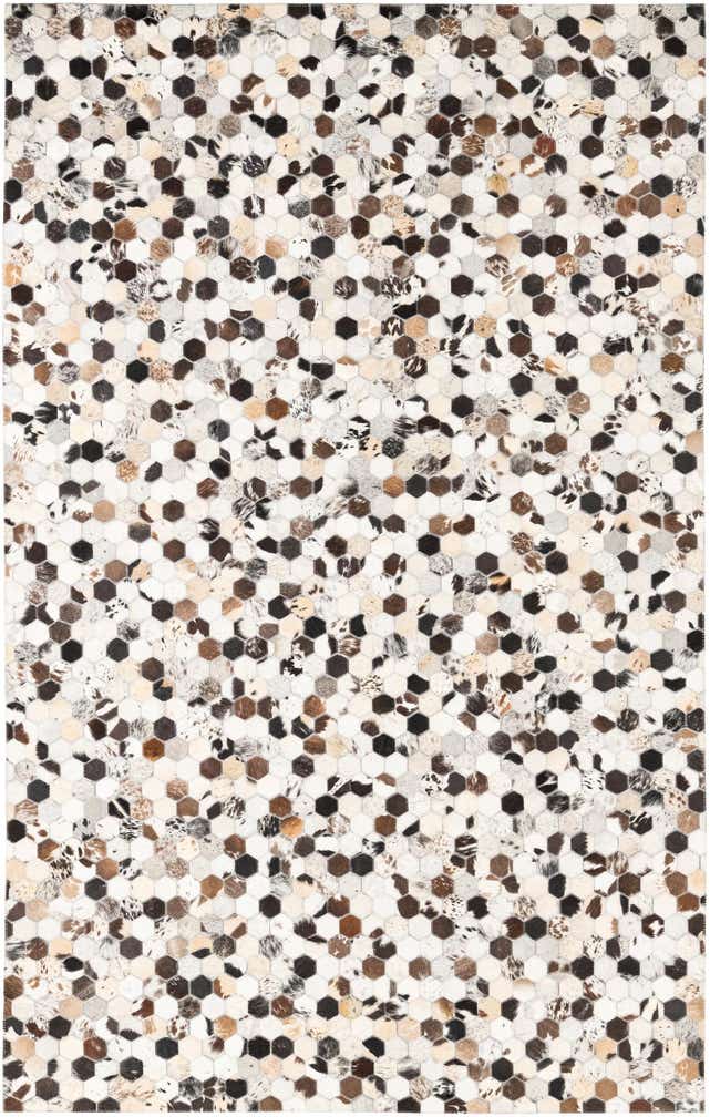 5' x 8' Cowhide Leather Rug