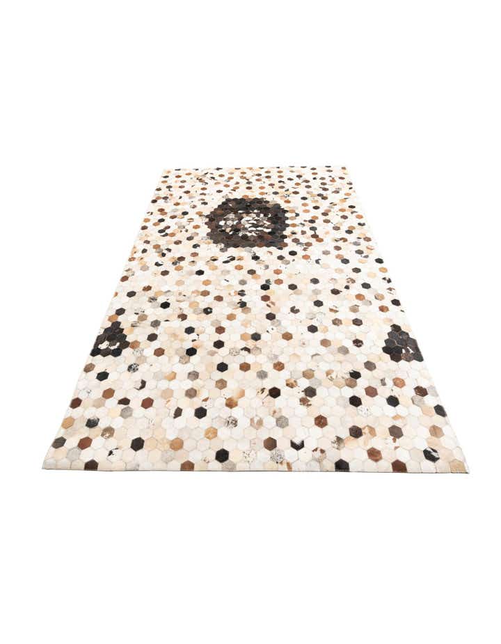 5' x 7' 10 Cowhide Leather Rug