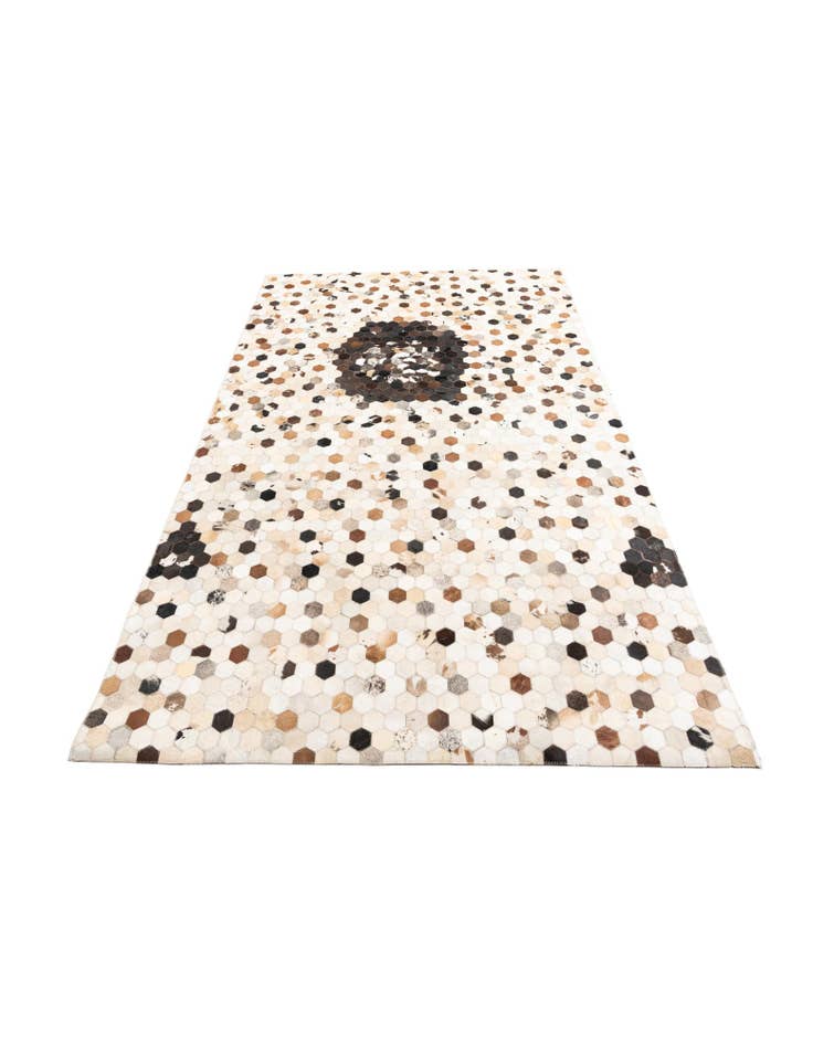 Detail image of 5' x 7' 10 Cowhide Leather Rug