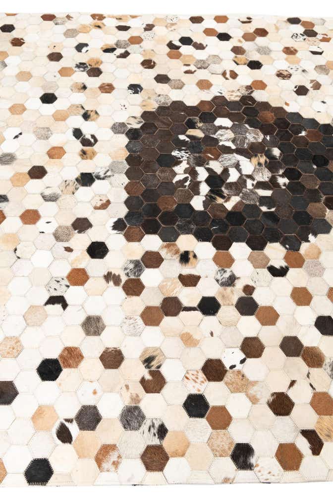 5' x 7' 10 Cowhide Leather Rug