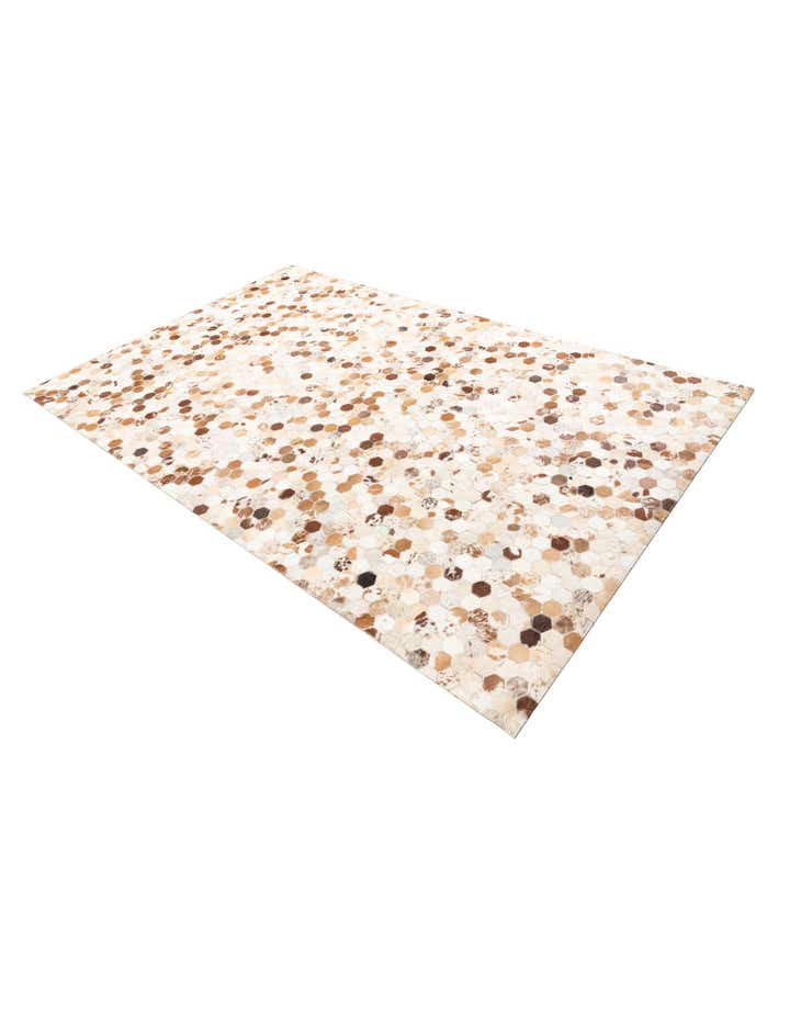5' 2 x 8' Cowhide Leather Rug