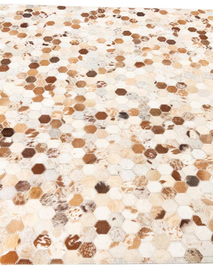 Detail image of 5' 2 x 8' Cowhide Leather Rug