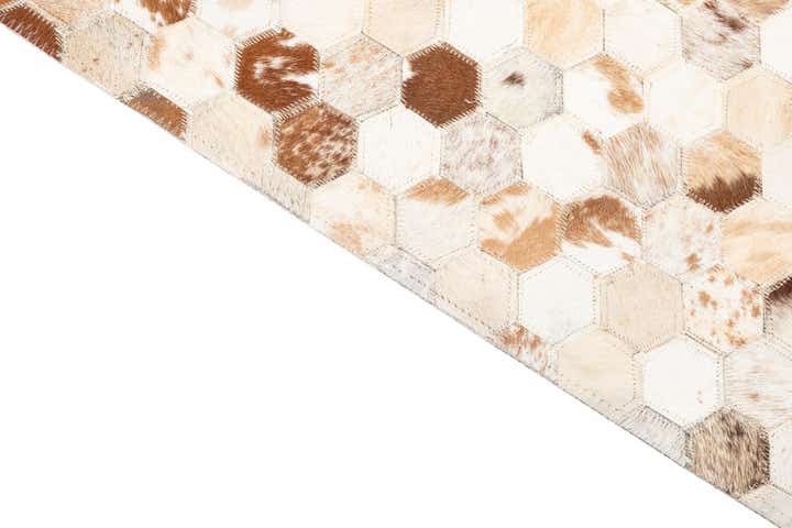 5' 2 x 8' Cowhide Leather Rug