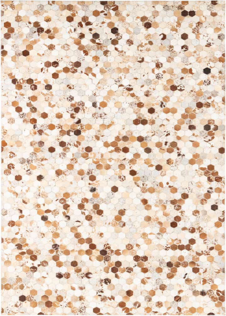 5' 2 x 8' Cowhide Leather Rug