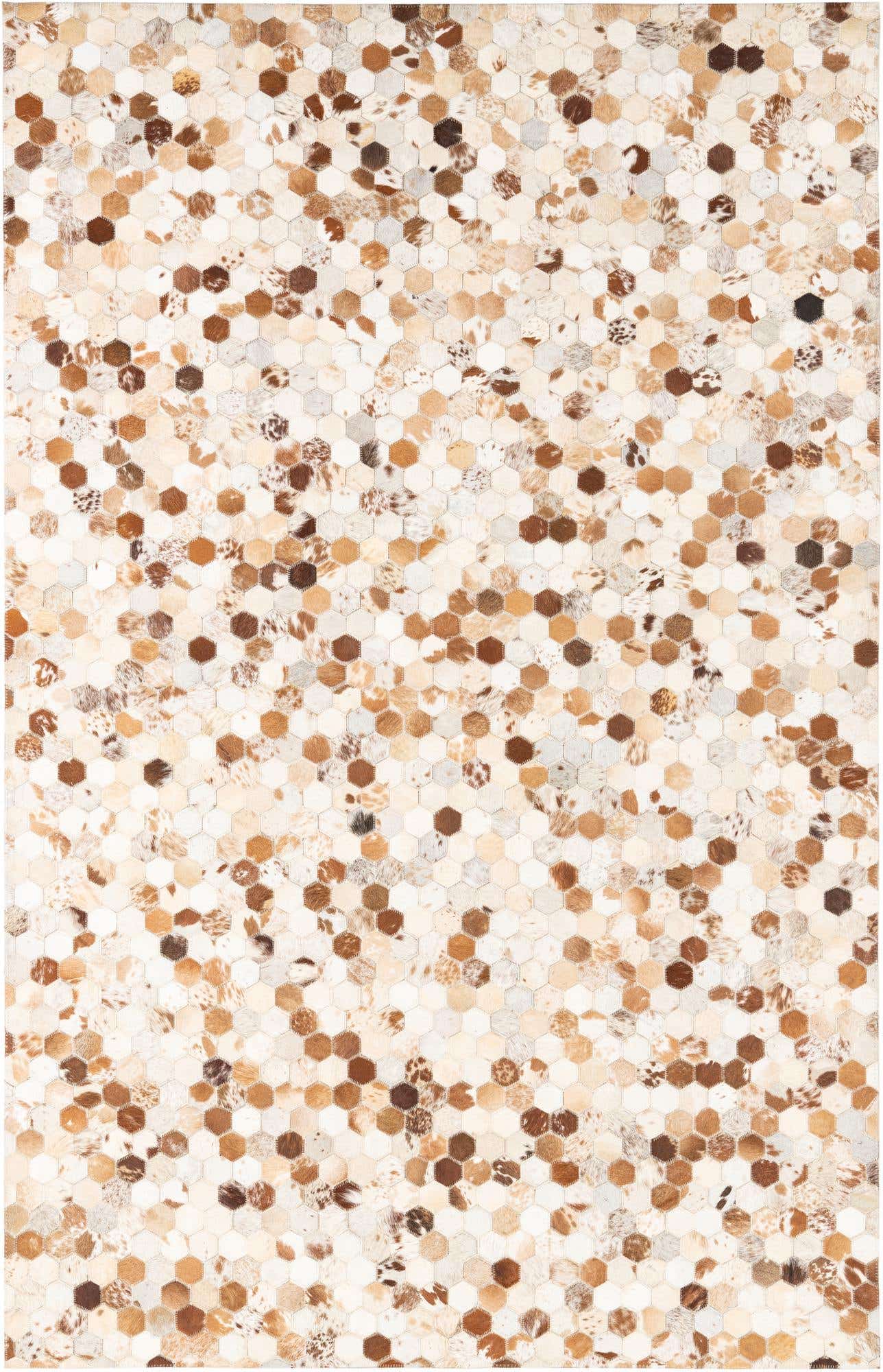 5' 2 x 8' Cowhide Leather Rug