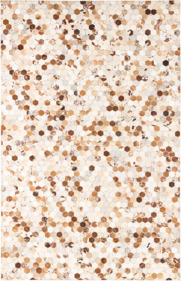 Detail image of 5' 2 x 8' Cowhide Leather Rug