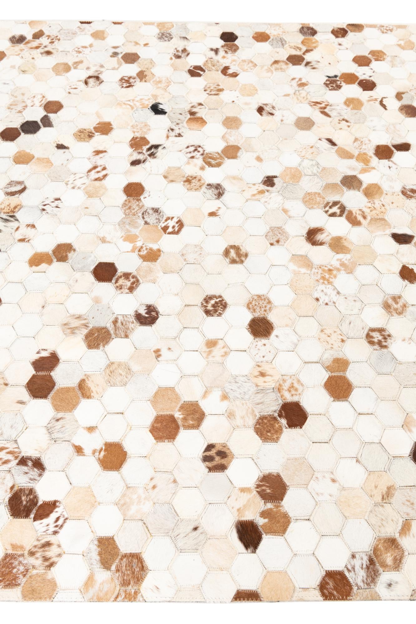 5' x 8' Cowhide Leather Rug