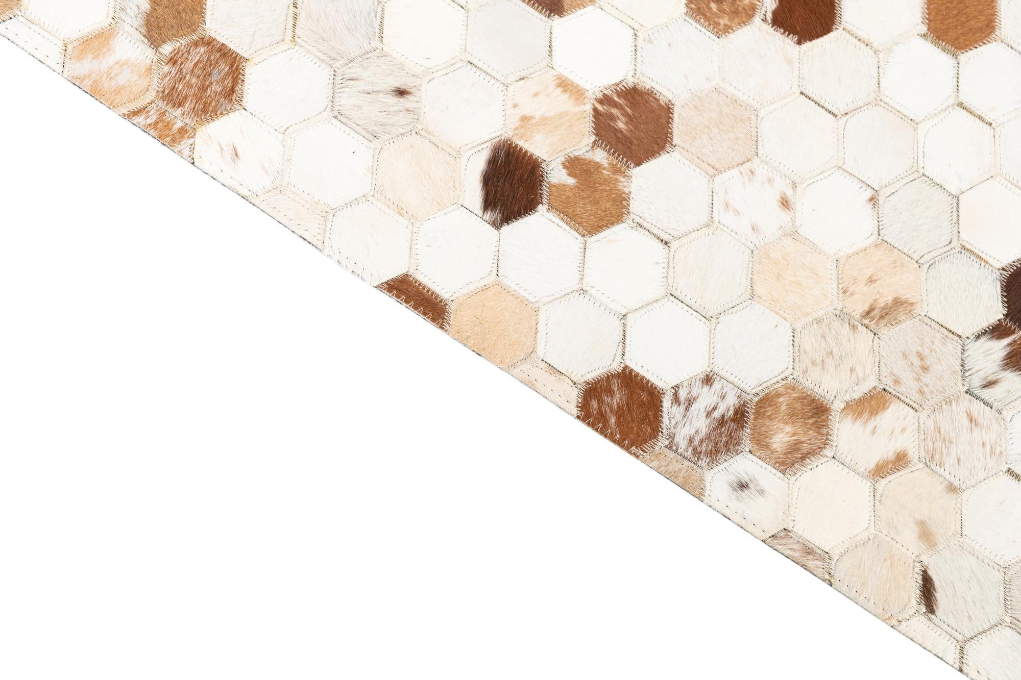 5' x 8' Cowhide Leather Rug