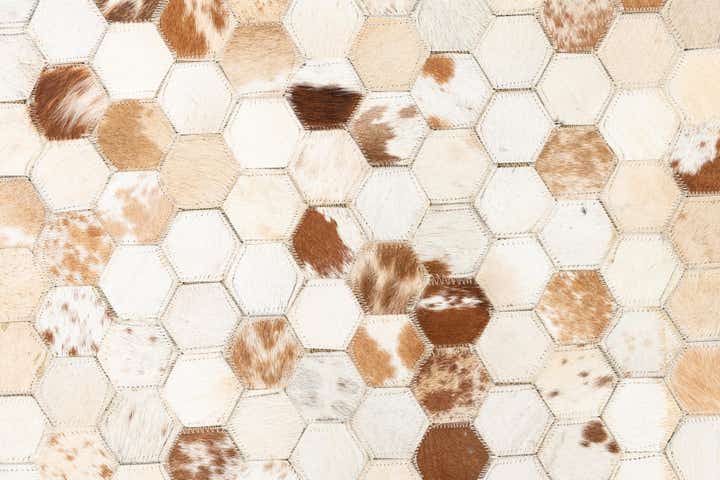 5' x 8' Cowhide Leather Rug