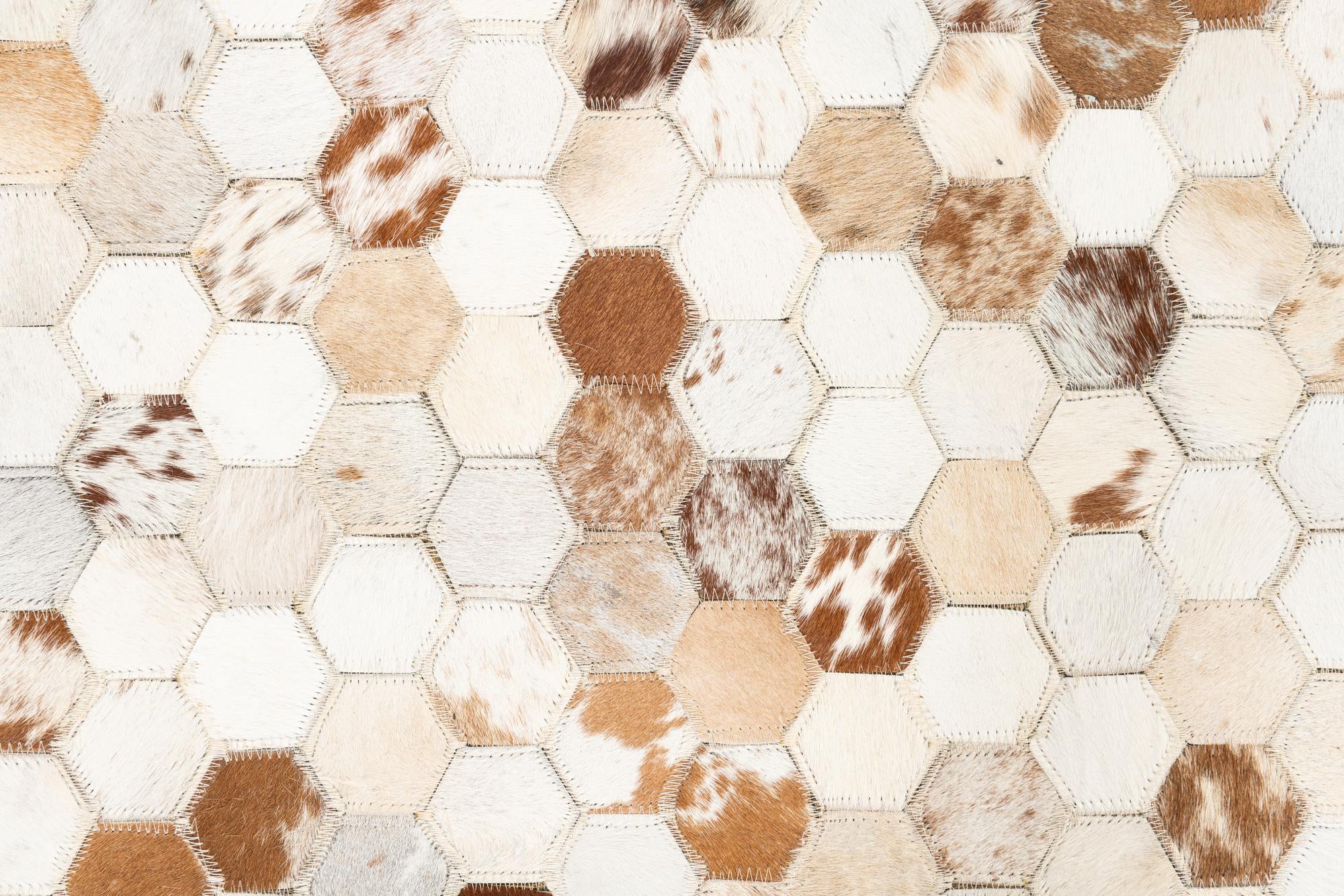 5' x 8' Cowhide Leather Rug