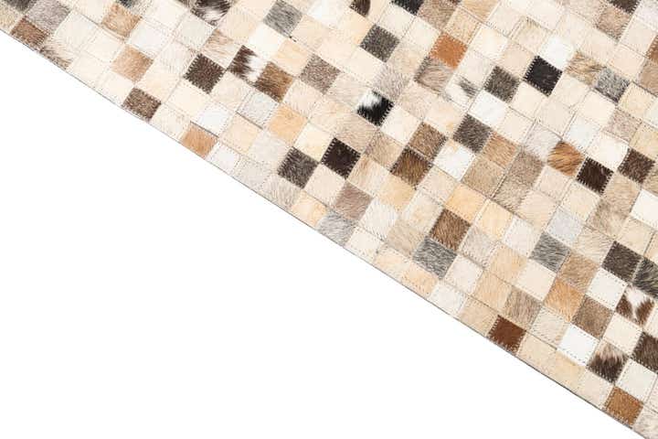 5' x 8' Cowhide Leather Rug