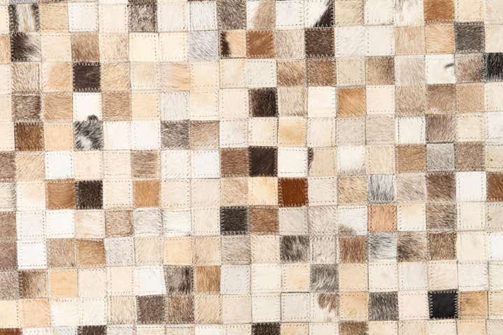 5' x 8' Cowhide Leather Rug
