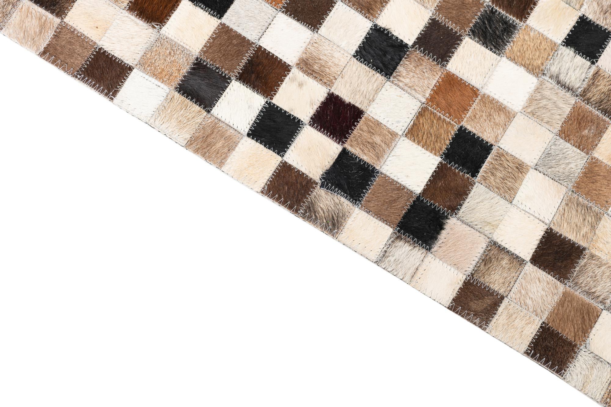 5' x 8' Cowhide Leather Rug
