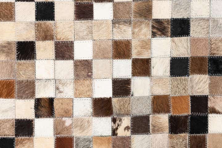 5' x 8' Cowhide Leather Rug