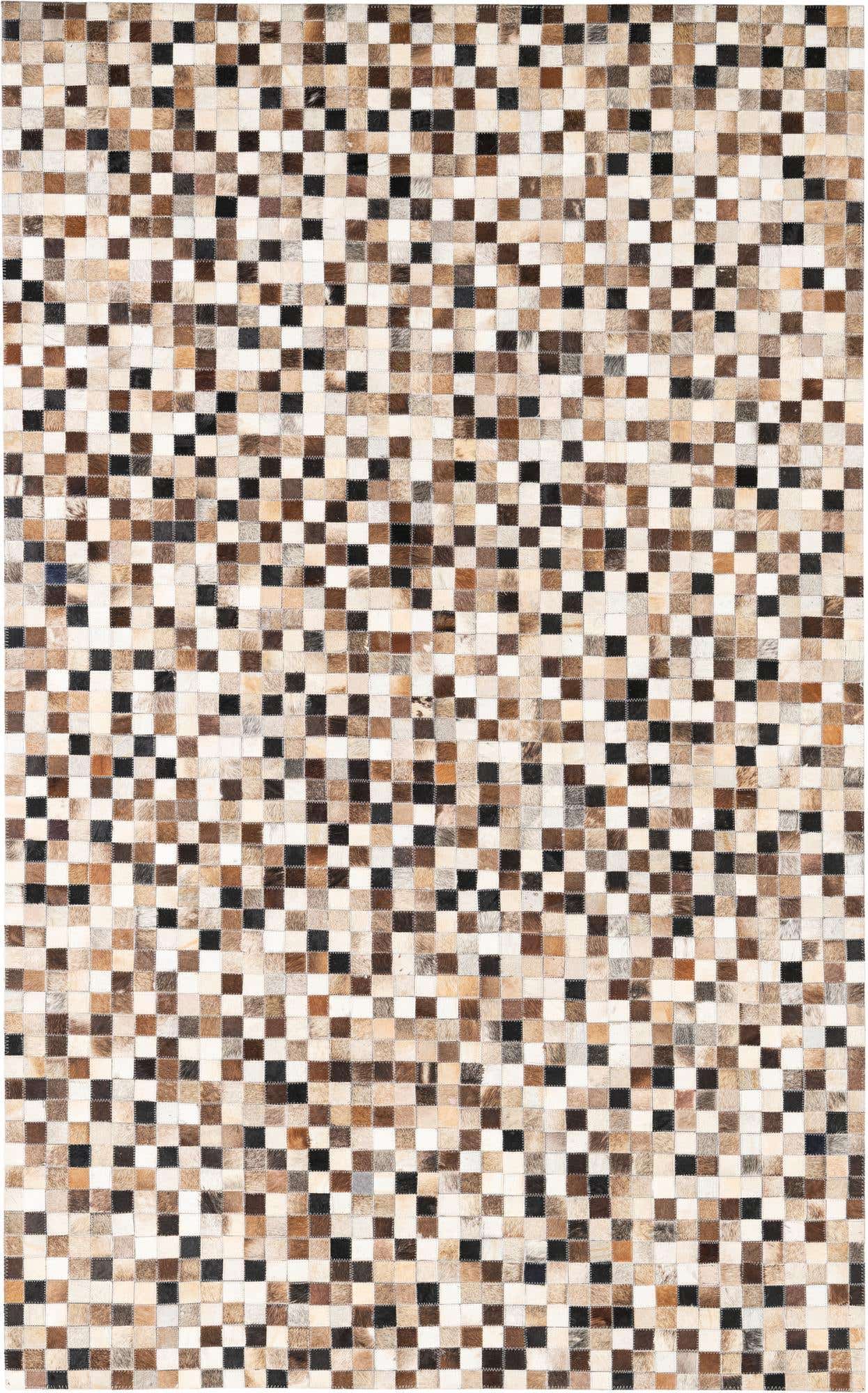 5' x 8' Cowhide Leather Rug