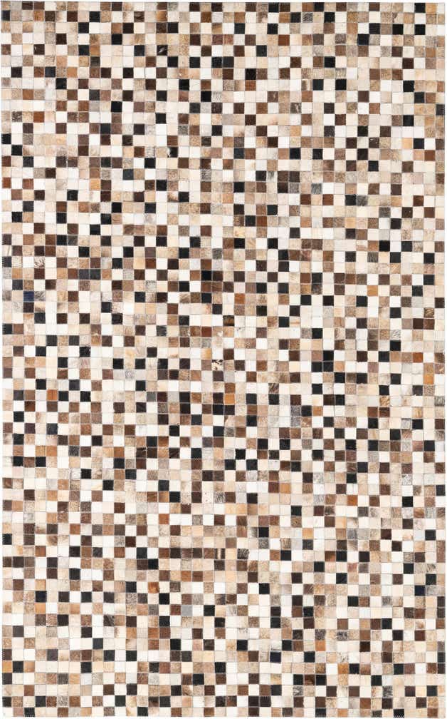 5' x 8' Cowhide Leather Rug